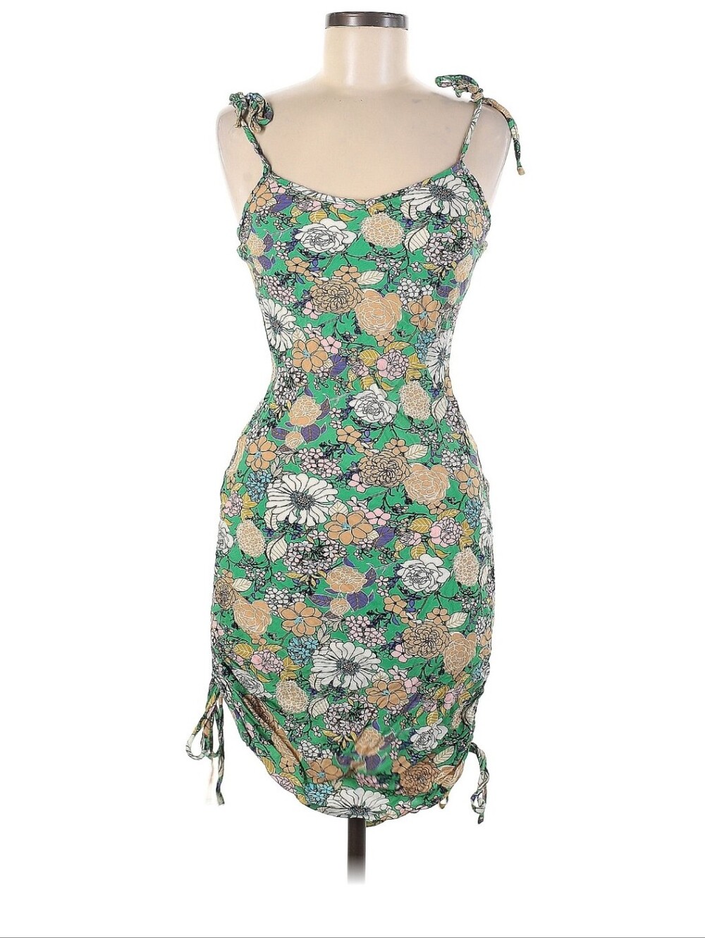 Skylar+Madison Green Floral Mini Dress- Size M
